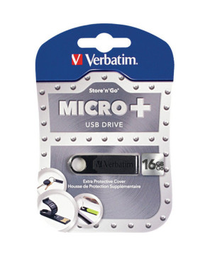 Buy Verbatim 16GB Store 'n' Go Micro USB Drive Plus 97764 in Black