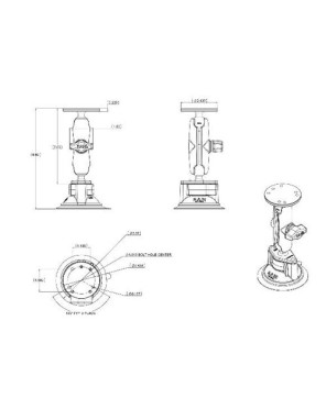 Buy Honeywell RAM Twist-Lock Suction Cup Double Ball Mount with Round Plate RAM-B-166-202U