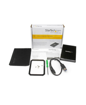 Buy StarTech USB 3.1 (10 Gbps) Aluminium Enclosure in Black S251BMU313 for 2.5” SATA Drives