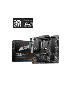 MSI PRO B760M-A WIFI DDR4 B760 Chipset Socket LGA-1700 Micro ATX Gaming Desktop Motherboard