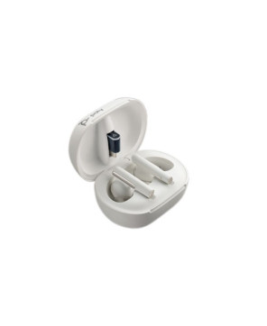 HP Poly/Plantronics Voyager Free 60+ UC USB-A Earphones with Touchscreen Charge Case in White Sand 216754-01 / 7Y8G5AA