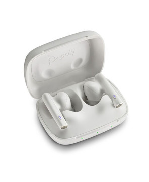 HP Poly/Plantronics Voyager Free 60 Teams USB-A Earphones with Basic Charge Case in White Sand 220759-01 / 7Y8L5AA