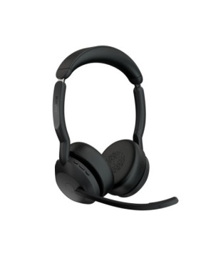 Jabra Evolve2 55 UC Stereo Bluetooth Wireless Headset with USB-C Adapter and Charging Stand 25599-989-889