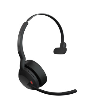 Jabra Evolve2 55 UC Mono Bluetooth Wireless Headset with USB-A Adapter and Charging Stand 25599-889-989