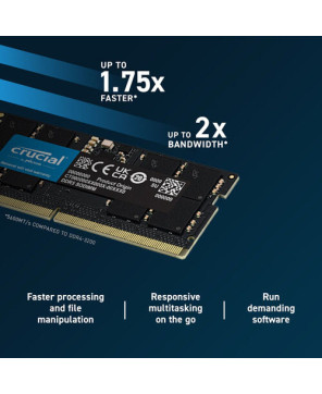 Micron Crucial 32GB Laptop DDR5 5200 MHz SO-DIMM Memory Module CT32G52C42S5