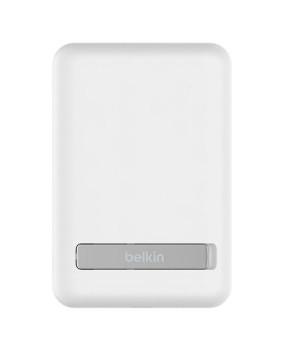 Belkin 5000mAh Magnetic Wireless Power Bank with Stand BPD004BTWT in White for iPhone 12, iPhone 13 Pro