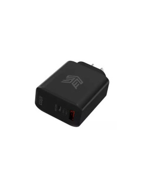 STM 65W Dual Port USB-C and USB-A Power Adapter in Black STM-931-381Z-02