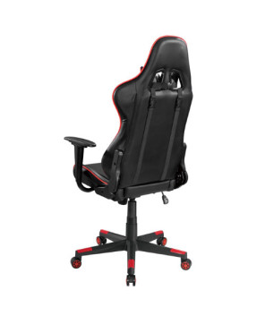 Brateck PU Leather Gaming Chair in Black Red with Headrest and Lumbar Support CH06-12