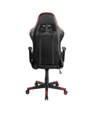 Brateck PU Leather Gaming Chair in Black Red with Headrest and Lumbar Support CH06-12