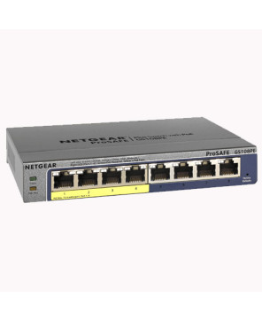 Netgear ProSafe GS108PE 8-port Switch with 4-Port PoE GS108PE-300AJS