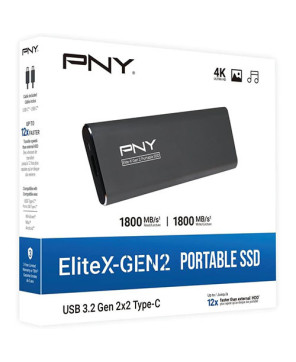 PNY Elite-X 4TB USB 3.2 Gen 2x2 Portable SSD PSD0CS2360-4TB-RB