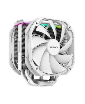 DeepCool AS500 PLUS Single Tower CPU Cooler in White R-AS500-WHNLMP-G