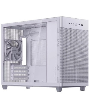 ASUS AP201 Prime Case TG White microATX Computer Case