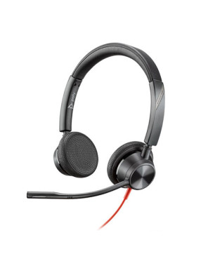 HP Poly Blackwire 3325 USB-A Stereo Wired Headset with 3.5mm Plug + USB-C/A Adapter 8X221AA