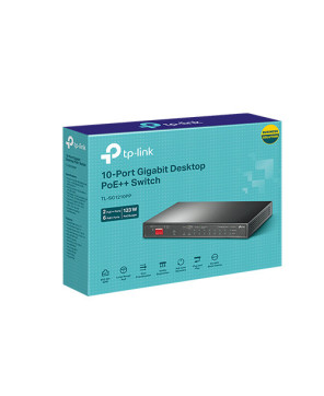 TP-Link TL-SG1210PP 10-Port Gigabit Desktop Switch with 6-Port PoE+ and 2-Port PoE++