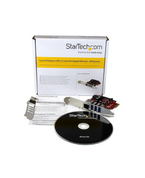 StarTech 3-Port PCI Express USB 3.0 Card + Gigabit Ethernet PEXUSB3S3GE