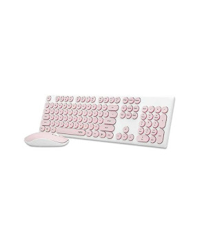 Rapoo X260S Wireless Optical Mouse and Keyboard in Pink X260S-PINK