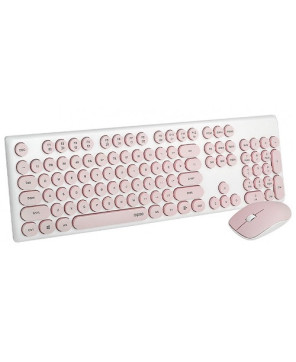 Rapoo X260S Wireless Optical Mouse and Keyboard in Pink X260S-PINK