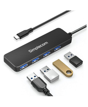 Simplecom CH340 Compact USB-C to 4 Port USB-A Hub