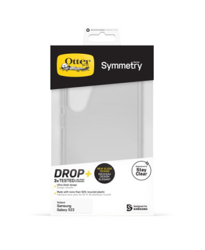 OtterBox Symmetry Series Bacterial Resistant, Drop Resistant, Bump Resistant, Shock Resistant - Polycarbonate Clear Case for Samsung Galaxy S23 Smartphone 77-91213