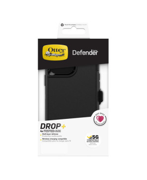 OtterBox Defender Rugged Carrying Case Apple iPhone 13 Pro Max, iPhone 12 Pro Max Smartphone - Black 77-83430