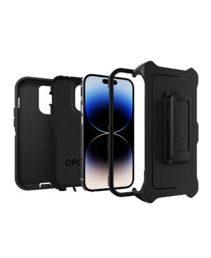 OtterBox Defender Rugged Carrying Case Apple iPhone 14 Pro Smartphone - Black 77-88379