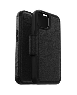 OtterBox Strada Black Carrying Case (Folio) Apple iPhone 14 Smartphone - Shadow 77-89660