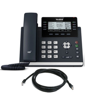 Small Business Phone System Bundle 2 - 1X Yealink SIP-T48U Ultra-Elegant Gigabit IP Phone with 3X SIP-T43U 12-Line IP Phone + 4X Power Adapter 5V/1A