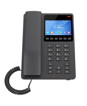 Grandstream 2-Line POE Desktop Hotel IP Phone with 3.5" Color LCD in Black GHP631