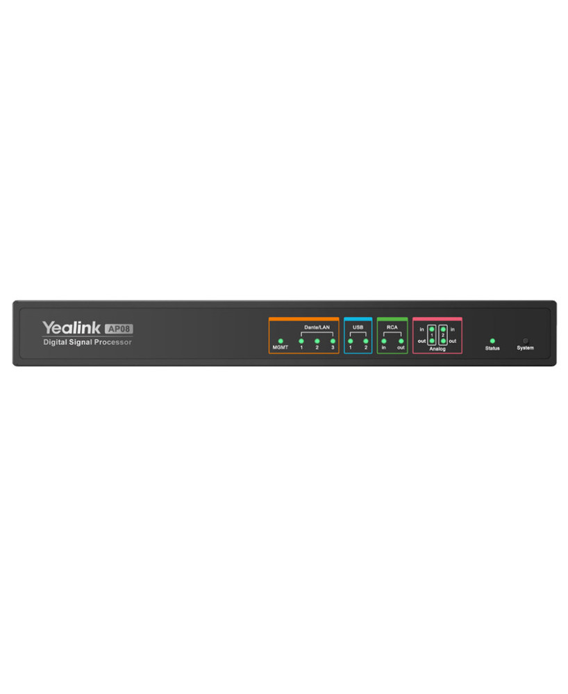 Yealink AP08 Dante Rack-Mount Digital Signal Processor