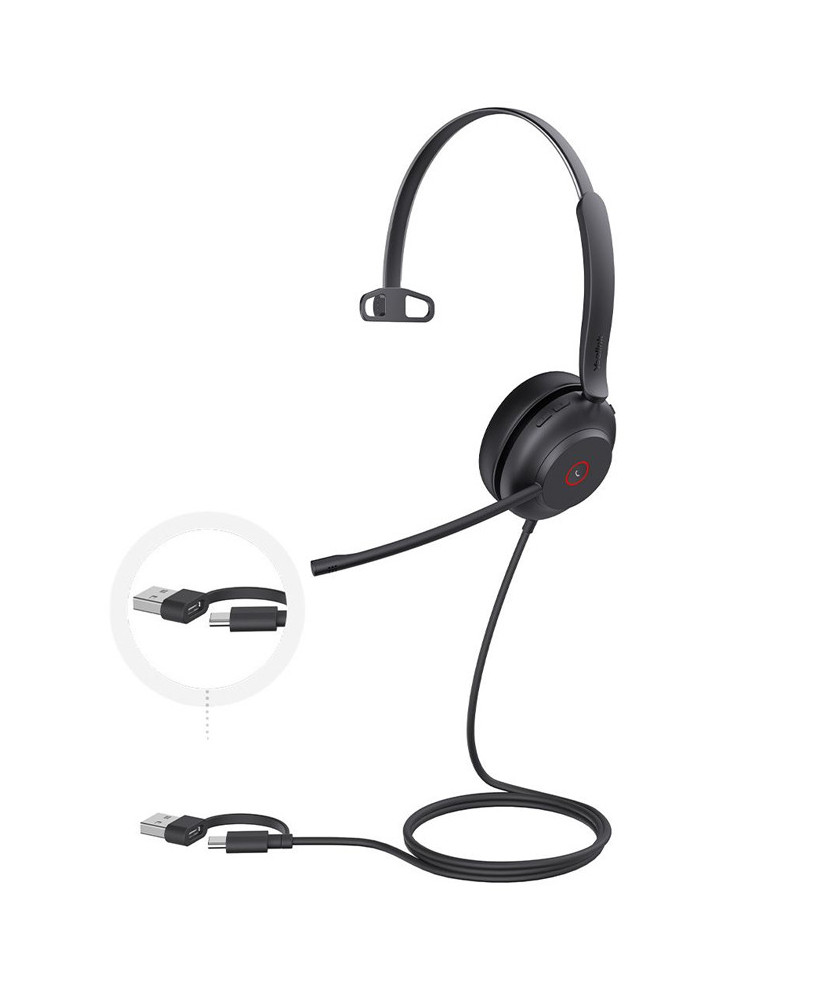 Yealink UH37 Mono UC USB-C/A Wired Headset